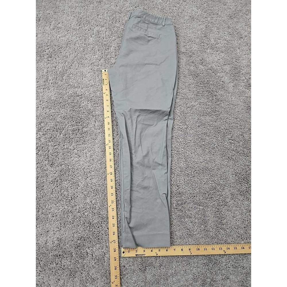 Michael Kors Chino Pants Womens 12 Gray Mid Rise Zip Pockets Office Casual - Picture 6 of 8